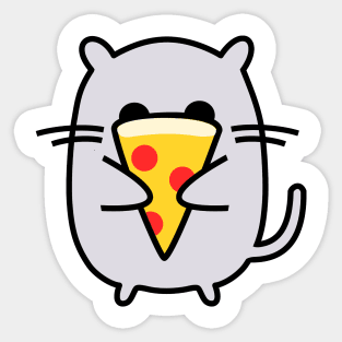 Nom Nom Yummy Pizza Slice Cat Sticker